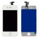 Дисплей для Apple iPhone 4, білий, з рамкою, High Copy