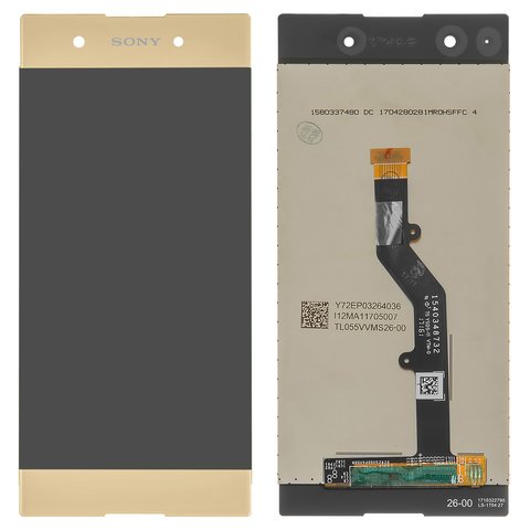 Дисплей для Sony G3412 Xperia XA1 Plus Dual, золотистый, без рамки, Original PRC 