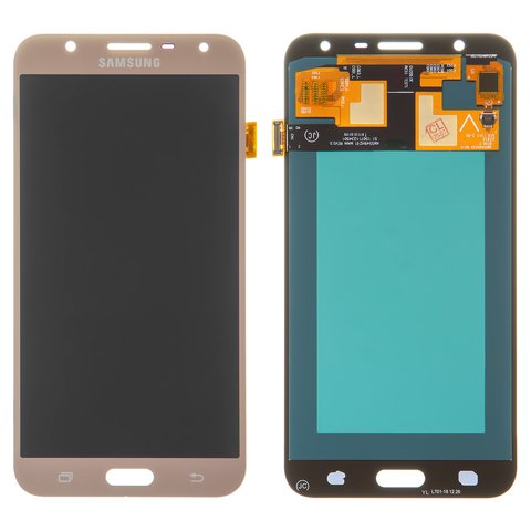 Дисплей для Samsung J701 Galaxy J7 Neo, золотистий, без рамки, High Copy, OLED 
