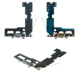 Шлейф для iPhone 7 Plus, конектора навушників, конектора зарядки, сірий, з компонентами, Copy