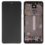 Дисплей для Samsung A525 Galaxy A52, A526 Galaxy A52 5G, чорний, з рамкою, Original (PRC)