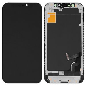 Дисплей для iPhone 12 mini, черный, с рамкой, Copy, tianma TFT 