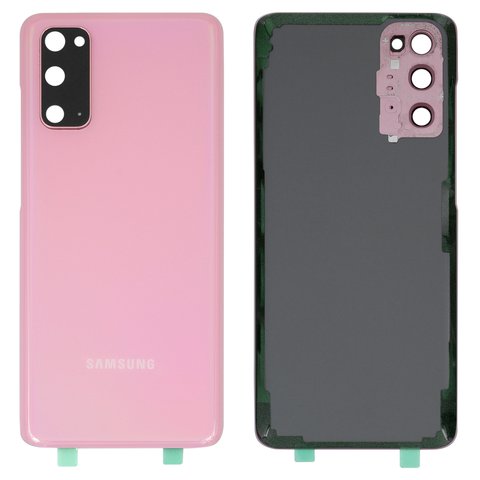 Задняя панель корпуса для Samsung G980 Galaxy S20, розовая, со стеклом камеры, cloud pink