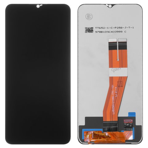 Дисплей для Samsung A025F DS Galaxy A02s, M025 Galaxy M02s, чорний, Best copy, без рамки, Сopy, з жовтим шлейфом, 160,5x72 mm 