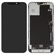 Дисплей для iPhone 12 Pro Max, черный, с рамкой, High Copy, с пластиками камеры и датчика приближения, (OLED), OEM hard, GX