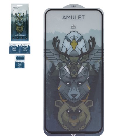 Захисне скло iNobi Amulet для Samsung A546 Galaxy A54 5G, S711 Galaxy S23 FE, Full Glue, Anti Static, чорний, шар клею нанесений по всій поверхні