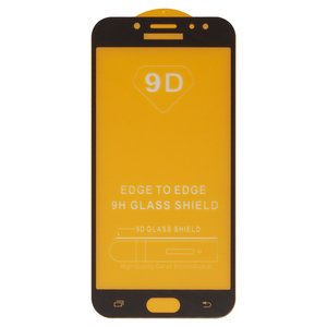 Защитное стекло для Samsung J730 Galaxy J7 2017 , совместимо с чехлом, Full Glue, без упаковки , черный