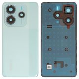 Задня панель корпуса для Xiaomi Redmi Note 14 5G, зелена, із склом камери, coral green