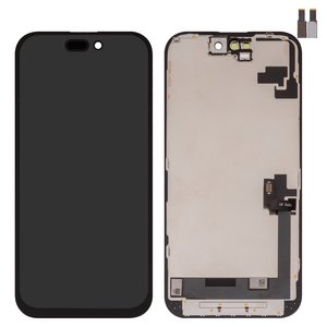Дисплей для iPhone 16, черный, с рамкой, Copy, TFT , ZY, LTPS FHD