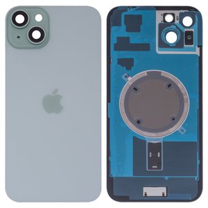 Задняя панель корпуса для iPhone 15 Plus, зеленая, со стеклом камеры, High Copy