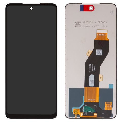 Дисплей для Tecno Pop 8, Spark 20 KJ5 , Spark 20C BG7 , Spark Go 2024  BG6 ; Infinix Hot 40i X6528B , Smart 8 X6525 , чорний, без рамки, High Copy, FPC6615