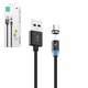 USB кабель SkyDolphin S59T Magnetic, USB тип-C, USB тип-A, 100 см, 2,4 А, черный, магнитный