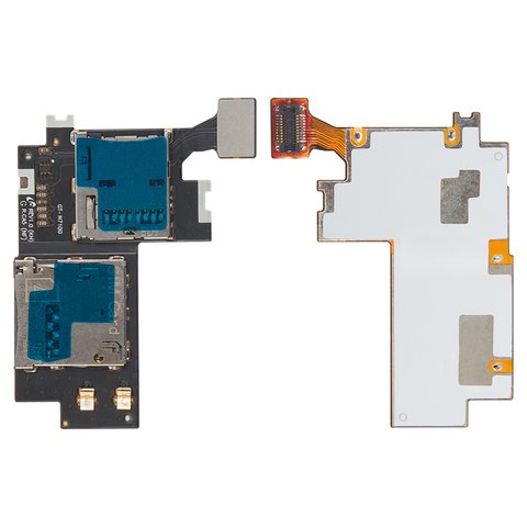 Коннектор SIM карты для Samsung N7100 Note 2, со шлейфом, с коннектором карты памяти