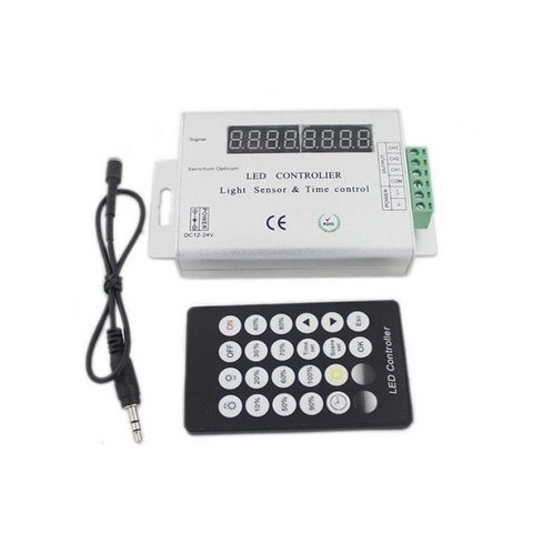 Controlador temporizador LED con control remoto IR HTL 049 RGB, 5050, 3528, 144 W 