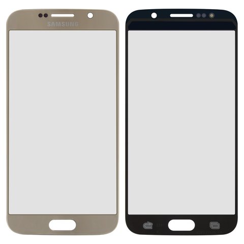 Vidrio de carcasa puede usarse con Samsung G920F Galaxy S6, 2.5D, dorado