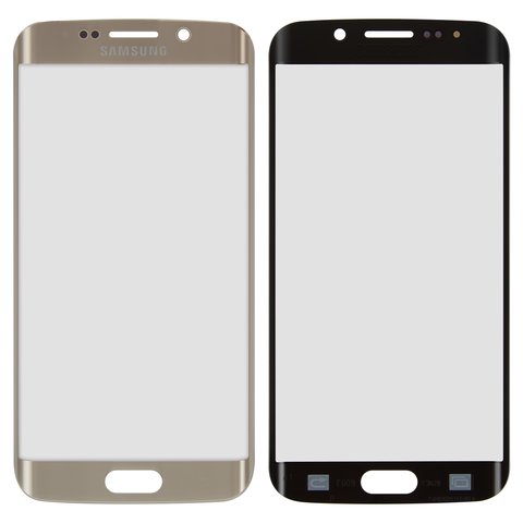 Housing Glass compatible with Samsung G925F Galaxy S6 EDGE, golden 