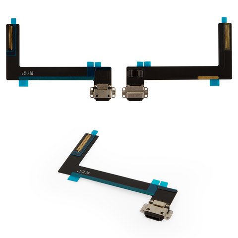 Cable flex puede usarse con iPad Air 2, del conector de carga, negro, con componentes