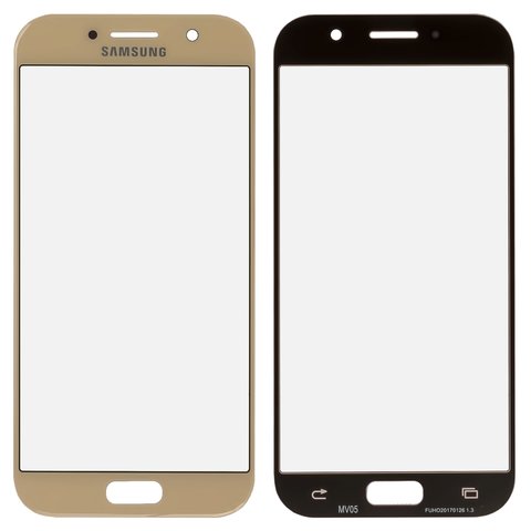 Housing Glass compatible with Samsung A520F Galaxy A5 2017 , golden 