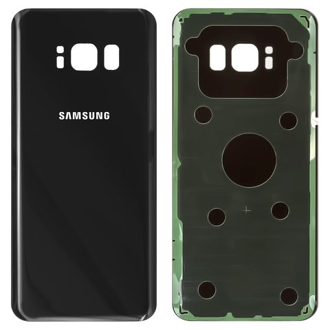 Housing Back Cover compatible with Samsung G950F Galaxy S8, G950FD Galaxy S8, black, Original PRC , midnight black 