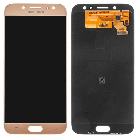 LCD compatible with Samsung J730 Galaxy J7 2017 , golden, without frame, Original PRC , original glass 