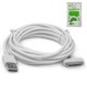 USB Cable Bilitong compatible with Apple, (USB type-A, 30 pin for Apple, 300 cm, white)