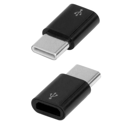Adaptador, USB tipo C, micro USB tipo B, negro