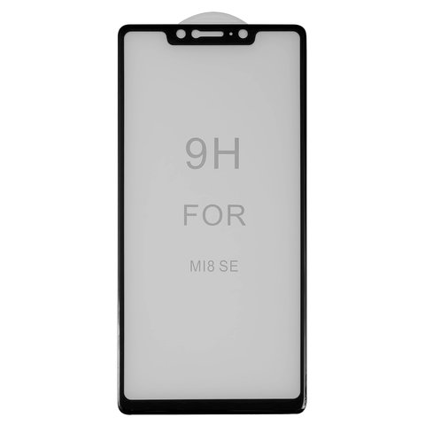 Tempered Glass Screen Protector All Spares compatible with Xiaomi Mi 8 SE 5.88", 5D Full Glue, black, the layer of glue is applied to the entire surface of the glass, M1805E2A 