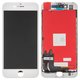 LCD compatible with iPhone 7, (white, with frame, AAA, Tianma, with camera and proximity sensor plastics)