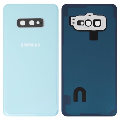 Panel trasero de carcasa puede usarse con Samsung G970 Galaxy S10e; Samsung, blanco, con vidrio de cámara
