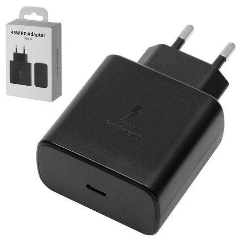Mains Charger EP TA845, W, Power Delivery PD , black, 1 output, service pack box 