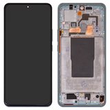 LCD compatible with Xiaomi 12T, 12T Pro, (dark blue, with frame, High Copy, (OLED), 22081212UG, 22081212G, 22071212AG)