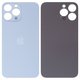 Housing Back Cover compatible with iPhone 13 Pro Max, (blue, no need to remove the camera glass, Original (PRC), sierra Blue, big hole)