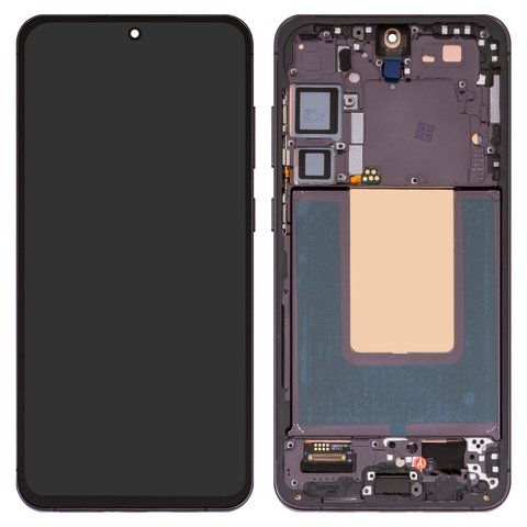 Pantalla LCD puede usarse con Samsung S926 Galaxy S24 Plus, negro, con marco, High Copy, OLED 