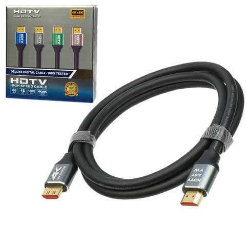 Cable HDMI 2.0V 4K 3840P, 5 m, con conectores dorados, negro