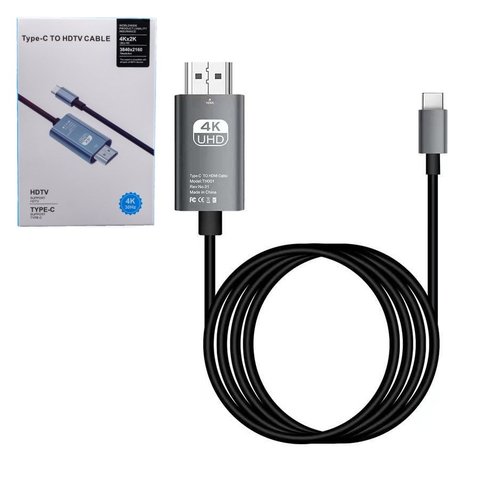 Adaptador Type C HDMI 1.8m, 4K, negro