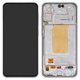 Pantalla LCD puede usarse con Samsung A366 Galaxy A36, blanco, con marco, Original (PRC), white
