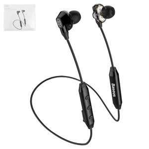 Гарнітура Baseus S10, вакуумні, бездротові, чорні, micro USB тип B, з micro USB кабелем тип В, #NGS10 01