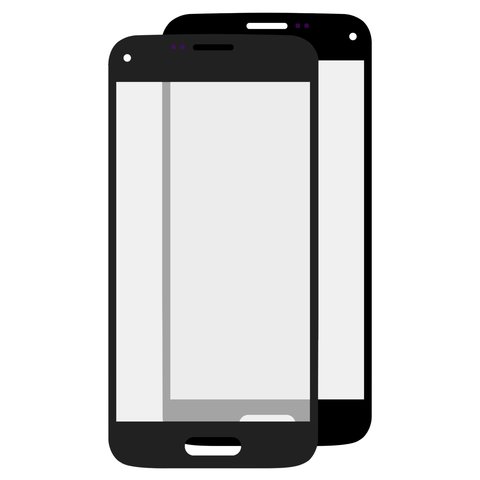 Housing Glass compatible with Samsung G800H Galaxy S5 mini, black 