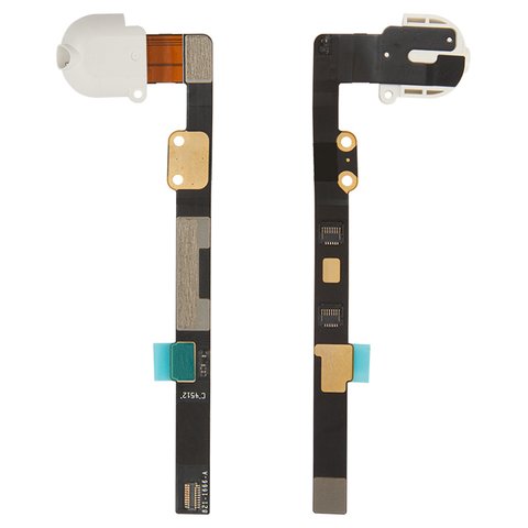 Flat Cable compatible with iPad Mini, headphone connector, white, with components 