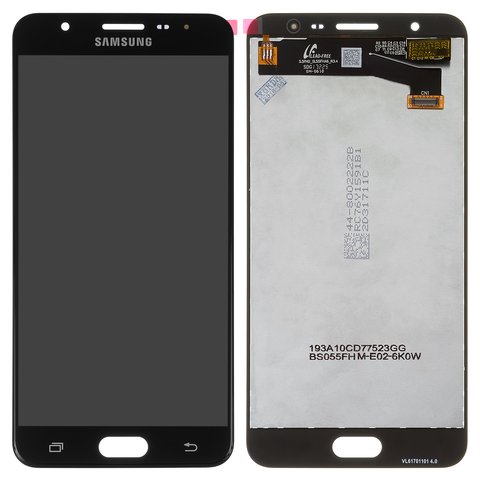 LCD compatible with Samsung G610 Galaxy J7 Prime, SM G610 Galaxy On Nxt, black, without frame, Original PRC , original glass 