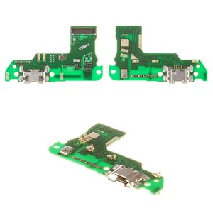 Flat Cable compatible with Huawei Y6 2018 , Y6 Prime 2018 , charge connector, with microphone, charging board 
