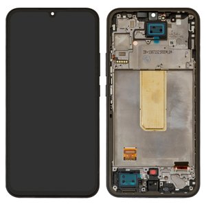 LCD compatible with Samsung A346 Galaxy A34 5G, black, with frame, Original PRC  