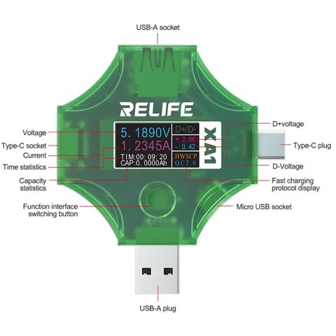 USB Tester RELIFE XA1