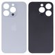 Housing Back Cover compatible with iPhone 15 Pro, (white, no need to remove the camera glass, HC, big hole)