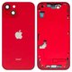Housing compatible with iPhone 14, (red, with SIM card holders, with side buttons, HC, red)