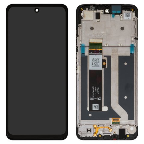 Дисплей для Motorola Moto G34, Moto G45, черный, с рамкой, High Copy, 1540464621