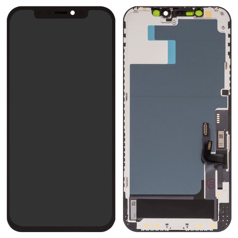 Дисплей для iPhone 12, iPhone 12 Pro, черный, с рамкой, AAA, TFT , ZY, LTPS FHD
