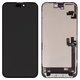 LCD compatible with iPhone 16 Plus, (black, with frame, AAA, (TFT), ZY, LTPS FHD)