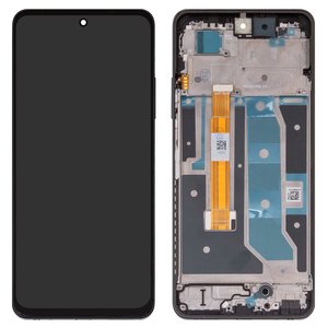 LCD compatible with Realme C67 4G, black, with frame, High Copy, RMX3890 