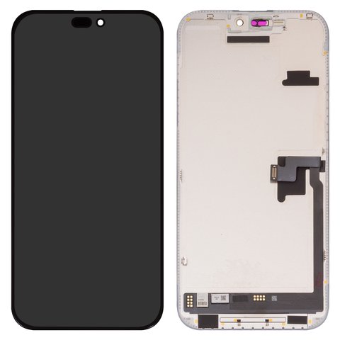 LCD Wextom compatible with iPhone 16 Pro Max, black, with frame, HC, without error, OLED  soft, Diagnosable, 120Hz 